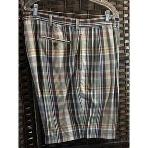 Polo Ralph Lauren Mens Plaid 100% Cotton Shorts 42 Lightweight